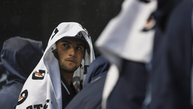 RaysShaneMcClanahanDugoutTowel